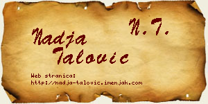 Nadja Talović vizit kartica